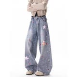 ゆるカワコーデ☆【春】星型ワッペン ワイドデニムパンツ | 17kg | 詳細画像4