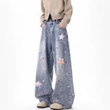 ゆるカワコーデ☆【春】星型ワッペン ワイドデニムパンツ | 17kg | 詳細画像5
