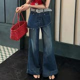 今季トレンド☆【春】フェイクレイヤードスカート風デニムパンツ | 17kg | 詳細画像1 