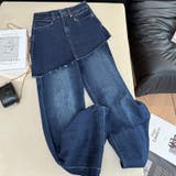 今季トレンド☆【春】フェイクレイヤードスカート風デニムパンツ | 17kg | 詳細画像10 