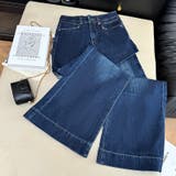 今季トレンド☆【春】フェイクレイヤードスカート風デニムパンツ | 17kg | 詳細画像12 