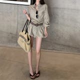 気負わず快適☆【春】ストライプ バルーンシャツワンピース | 17kg | 詳細画像9 