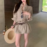 気負わず快適☆【春】ストライプ バルーンシャツワンピース | 17kg | 詳細画像5 