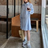 甘辛系ガールズ 【春】ダブルウエストベルト装飾 シャツワンピースプリーツスカート | 17kg | 詳細画像9 