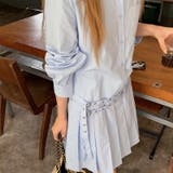 甘辛系ガールズ 【春】ダブルウエストベルト装飾 シャツワンピースプリーツスカート | 17kg | 詳細画像12 