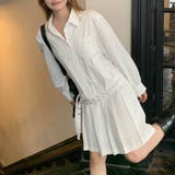 甘辛系ガールズ 【春】ダブルウエストベルト装飾 シャツワンピースプリーツスカート | 17kg | 詳細画像36 