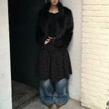 今季トレンド☆【春】スーツ素材ドット柄 フレアスカート体型カバー ミディ丈 | 17kg | 詳細画像2 