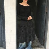 今季トレンド☆【春】スーツ素材ドット柄 フレアスカート体型カバー ミディ丈 | 17kg | 詳細画像8 