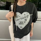 ミレニアル学園風 【春】ハートプリント ルーズTシャツ＋ホワイト | 17kg | 詳細画像8 