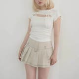 甘辛系ガールズ☆【春】ボタン＆リボン プリーツ Aライン ミニスカート | 17kg | 詳細画像2 