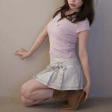 甘辛系ガールズ☆【春】ボタン＆リボン プリーツ Aライン ミニスカート | 17kg | 詳細画像5 