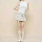 甘辛系ガールズ☆【春】ボタン＆リボン プリーツ Aライン ミニスカート | 17kg | 詳細画像7 