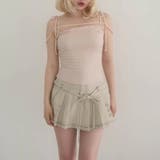 甘辛系ガールズ☆【春】プリーツ キャミソール ショート丈 リボン付きトップス | 17kg | 詳細画像9 