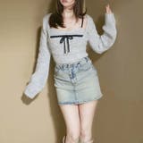 グレー2点セット | 甘辛系ガールズ☆【春】ニット プルオーバーリボン付き 2点セット | 17kg