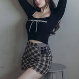 ブラウン2点セット | 甘辛系ガールズ☆【春】ニット プルオーバーリボン付き 2点セット | 17kg