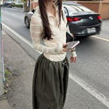 甘辛系ガールズ☆【春】レース切り替え フリルネック 長袖Tシャツ | 17kg | 詳細画像8 