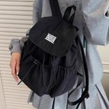 ブラック | ナイロン×キャンバス 大容量バックパック レディース | 17kg