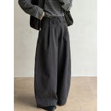 【秋】ドレープワイドパンツ レディース ハイウエスト ロング丈 | 17kg | 詳細画像2 