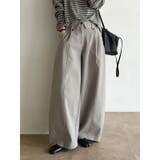 【秋】ドレープワイドパンツ レディース ハイウエスト ロング丈 | 17kg | 詳細画像3 