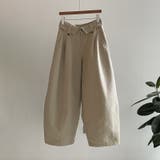 【秋】ドレープワイドパンツ レディース ハイウエスト ロング丈 | 17kg | 詳細画像4 