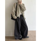 【秋】ドレープワイドパンツ レディース ハイウエスト ロング丈 | 17kg | 詳細画像24 