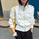 【秋冬】ナポレオンデザイン スタンドカラーウエストシェイプジャケット | 17kg | 詳細画像24 