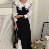 【SHOPLIST限定】韓国風フリルカラー(フェイク)レヤードワンピース | 17kg | 詳細画像23 