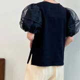 【SHOPLIST限定】女性らしいオーガンジーパフスリーブTシャツ | 17kg | 詳細画像3