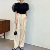 【SHOPLIST限定】女性らしいオーガンジーパフスリーブTシャツ | 17kg | 詳細画像4