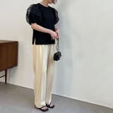 【SHOPLIST限定】女性らしいオーガンジーパフスリーブTシャツ | 17kg | 詳細画像5