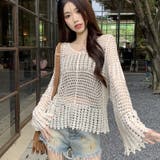 【SHOPLIST限定】女性らしい大人っぽい透かし編みブラウス | 17kg | 詳細画像7 