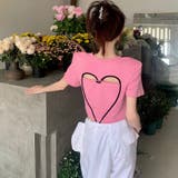 【SHOPLIST限定】韓国風バッグレスハートデザインTシャツ | 17kg | 詳細画像12 