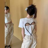 【SHOPLIST限定】韓国風バッグレスハートデザインTシャツ | 17kg | 詳細画像18 