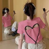 【SHOPLIST限定】韓国風バッグレスハートデザインTシャツ | 17kg | 詳細画像21 