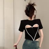 【SHOPLIST限定】韓国風バッグレスハートデザインTシャツ | 17kg | 詳細画像23 