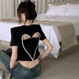 【SHOPLIST限定】韓国風バッグレスハートデザインTシャツ | 17kg | 詳細画像25 