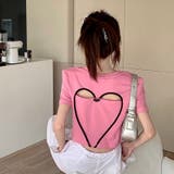 【SHOPLIST限定】韓国風バッグレスハートデザインTシャツ | 17kg | 詳細画像3 