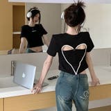 【SHOPLIST限定】韓国風バッグレスハートデザインTシャツ | 17kg | 詳細画像6 