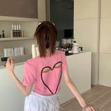 【SHOPLIST限定】韓国風バッグレスハートデザインTシャツ | 17kg | 詳細画像7 