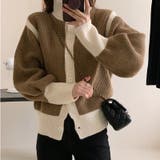 【SHOPLIST限定】柔らかいバイカラータートルネックカーディガン | 17kg | 詳細画像2 