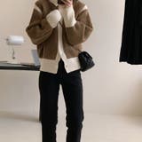 【SHOPLIST限定】柔らかいバイカラータートルネックカーディガン | 17kg | 詳細画像6 