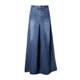 一癖あるレトロ裾幅の広いスカート錯視ワイドレッグロングデニムパンツ | 17kg | 詳細画像2