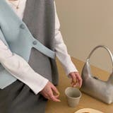 【SHOPLIST限定】大人っぽい斜めボタンVネックベストカーディガン | 17kg | 詳細画像3 