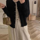 【SHOPLIST限定】柔らかく優しい雰囲気が漂うニットバイカラーカーディガン | 17kg | 詳細画像10