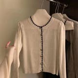 【SHOPLIST限定】柔らかく優しい雰囲気が漂うニットバイカラーカーディガン | 17kg | 詳細画像7