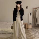 【SHOPLIST限定】柔らかく優しい雰囲気が漂うニットバイカラーカーディガン | 17kg | 詳細画像9