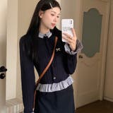 【SHOPLIST限定】(フェイク)レヤードの長袖ニットカーディガン&スリムなロ… | 17kg | 詳細画像2 