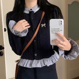 【SHOPLIST限定】(フェイク)レヤードの長袖ニットカーディガン&スリムなロ… | 17kg | 詳細画像5 