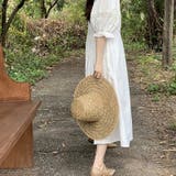 レースのパッチワークが施されたゆったりとした灯籠袖のハイウエストワンピース | 17kg | 詳細画像2 