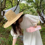 レースのパッチワークが施されたゆったりとした灯籠袖のハイウエストワンピース | 17kg | 詳細画像26 